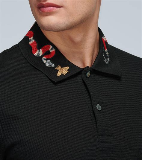 gucci polo t shirt|gucci polo shirt snake collar.